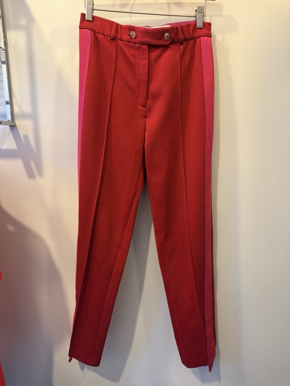 Golden Goose Venezia Women’s Red Pants With Stripe Size Small